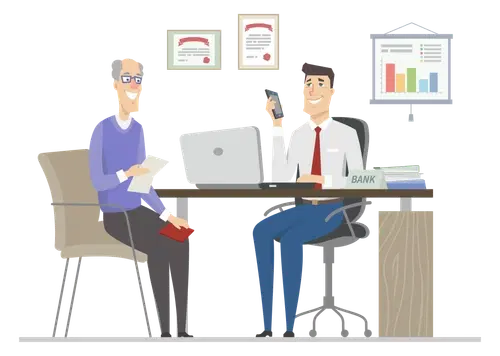 Medicare beneficiary getting help with their Medicare plans